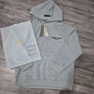 Fear of God Essentials Heather Gray Hoodie